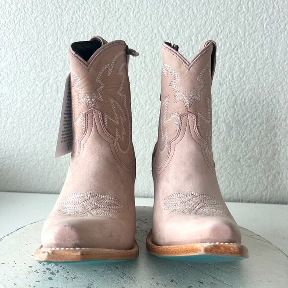 Lane SMOKESHOW Pink Cowboy Bootie Womens 8 Short Western Cowgirl Ankle Boots - Picture 6 of 13